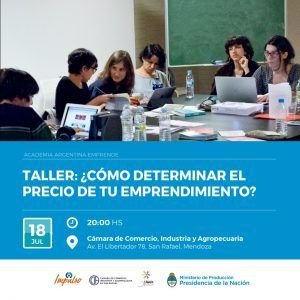 18/07 Taller: ¿Cómo determinar el precio de tu Emprendimiento?