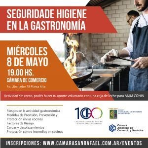 08/05 Capacitación: Seguridad e Higiene en la Gastronomía