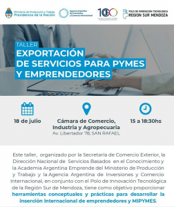 18/07 Taller de Exportación de Servicios para Pymes y Emprendedores