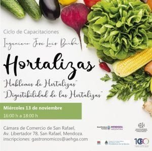 13/11 a las 16 hs. Ciclo de Capacitación de «Hortalizas»