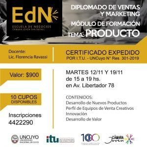 12 y 19 de noviembre: Módulo “Producto” Diplomado en Marketing