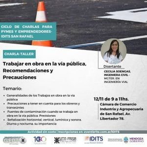 12/11 Charla – Taller «Trabajar en la vía pública, recomendaciones y precauciones»