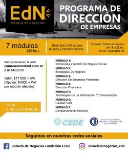 La Escuela De Negocios de la Fundación CE.D.E. iniciará un Programa de Dirección de Empresas